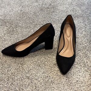 Kelly & Katie Black Suede Heels